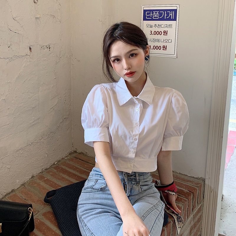 Summer Clothing For Teens - Camisa blanca coreana de verano con