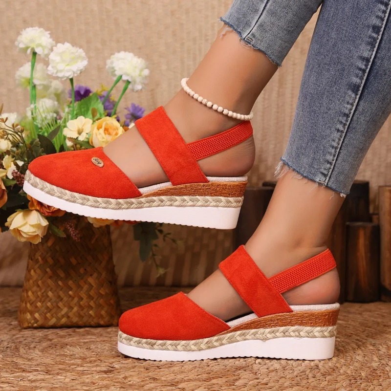 Espadrille Sandal Women - Sandalias de cuña cerradas para mujer,