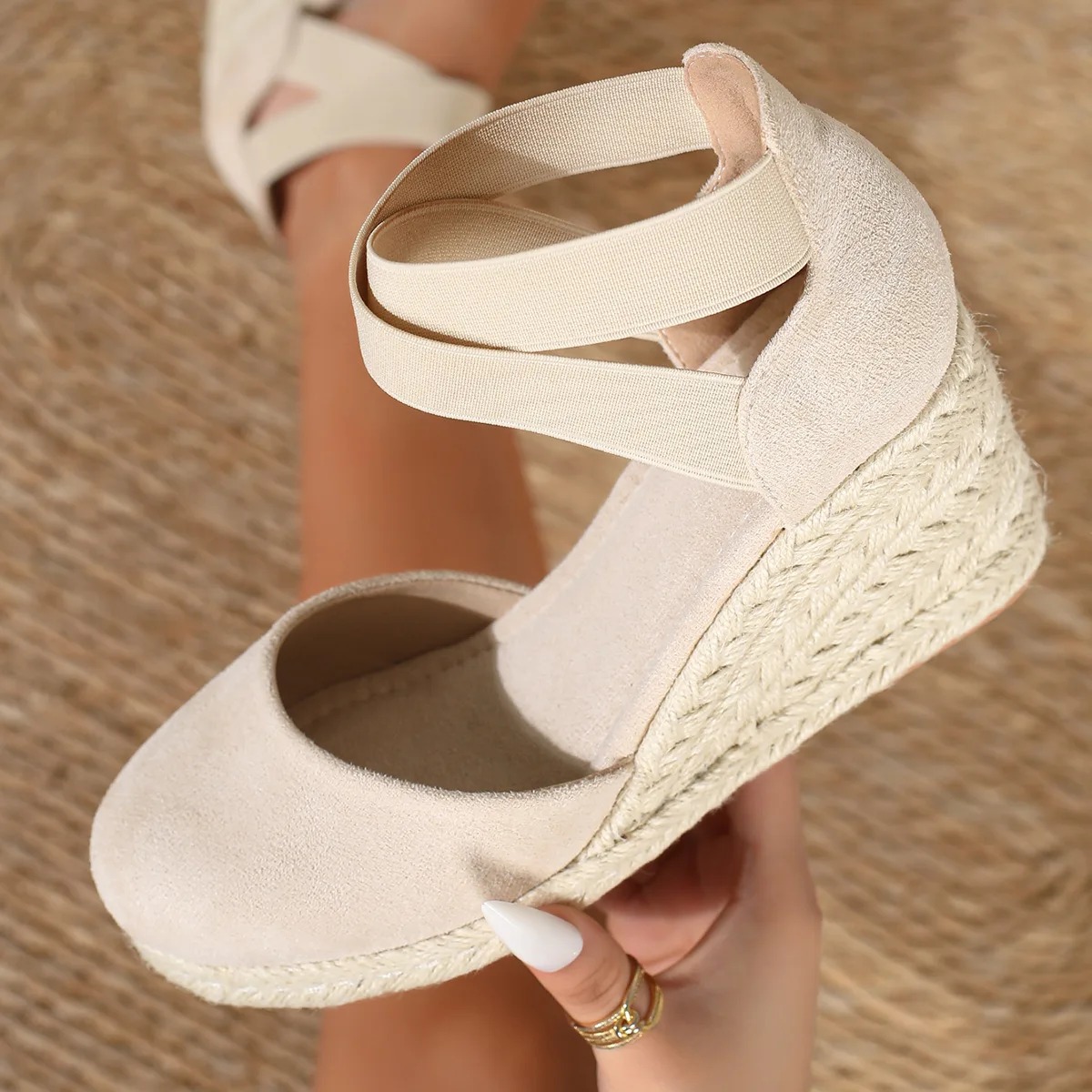 Sandalias de cuña tipo alparga - Espadrille Sandal Women reseña y precio