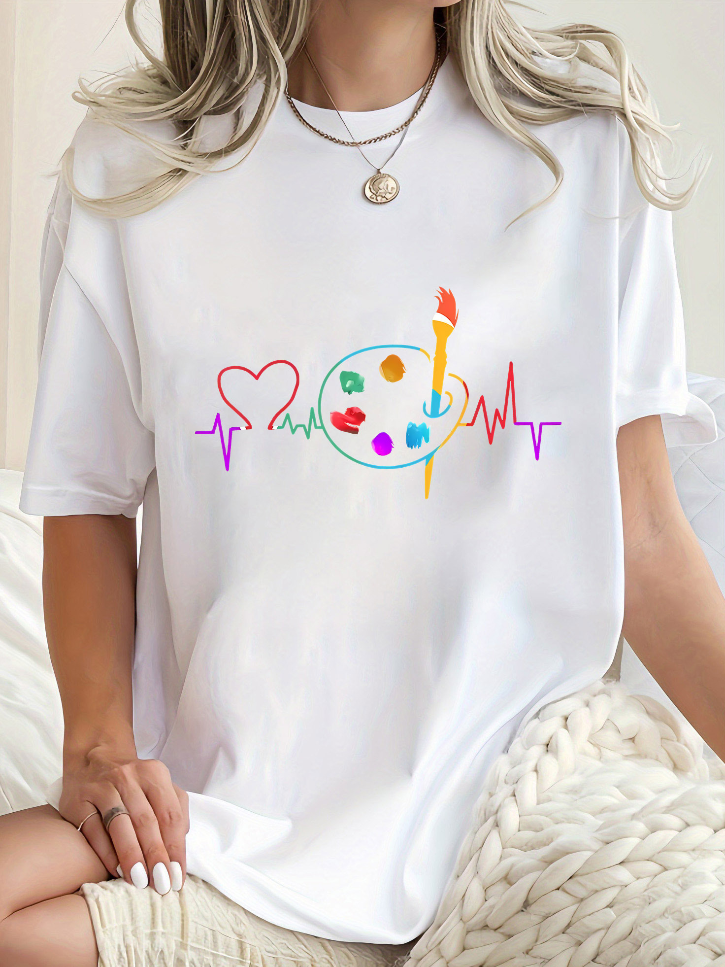 Camiseta informal con cuello r - Summer Clothing Palette reseña y precio