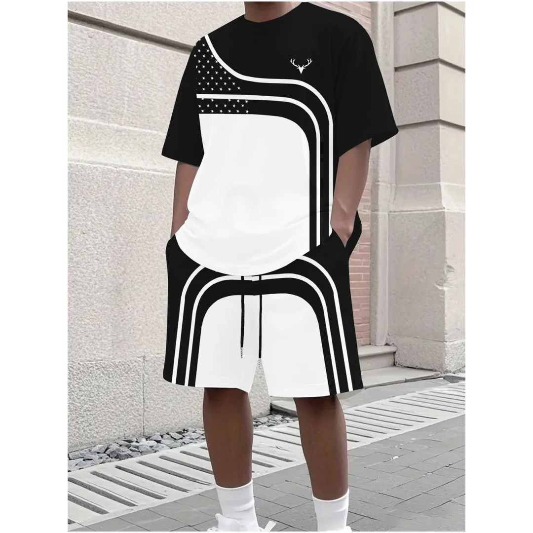 Conjunto de Camiseta y Pantalo - Summer Clothing Men Fashion reseña y precio